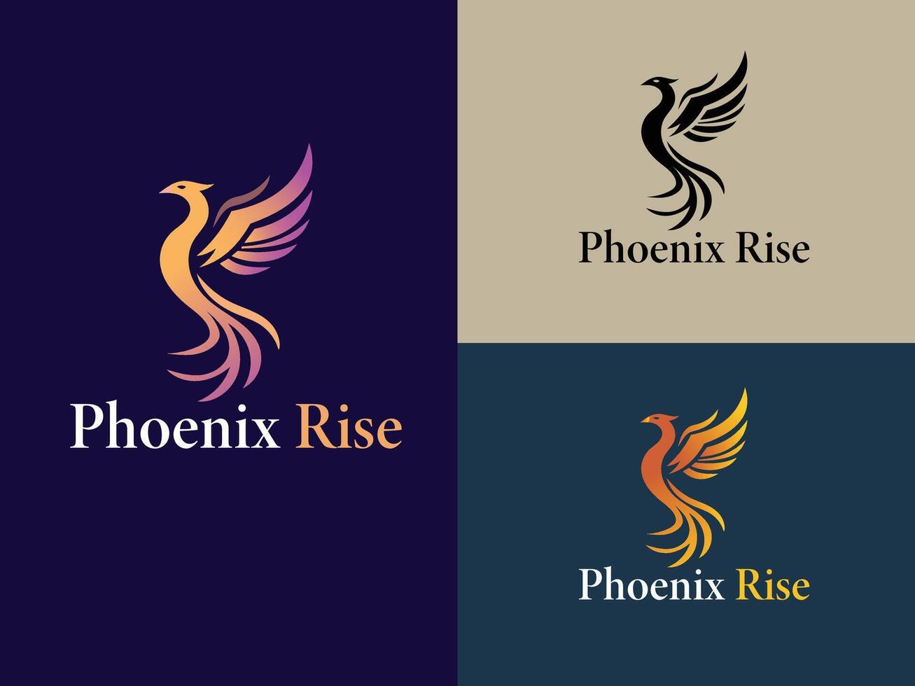 Soaring Phoenix Crest A bold and artistic phoenix design, embodying power, freedom, and personal evolution. vector
