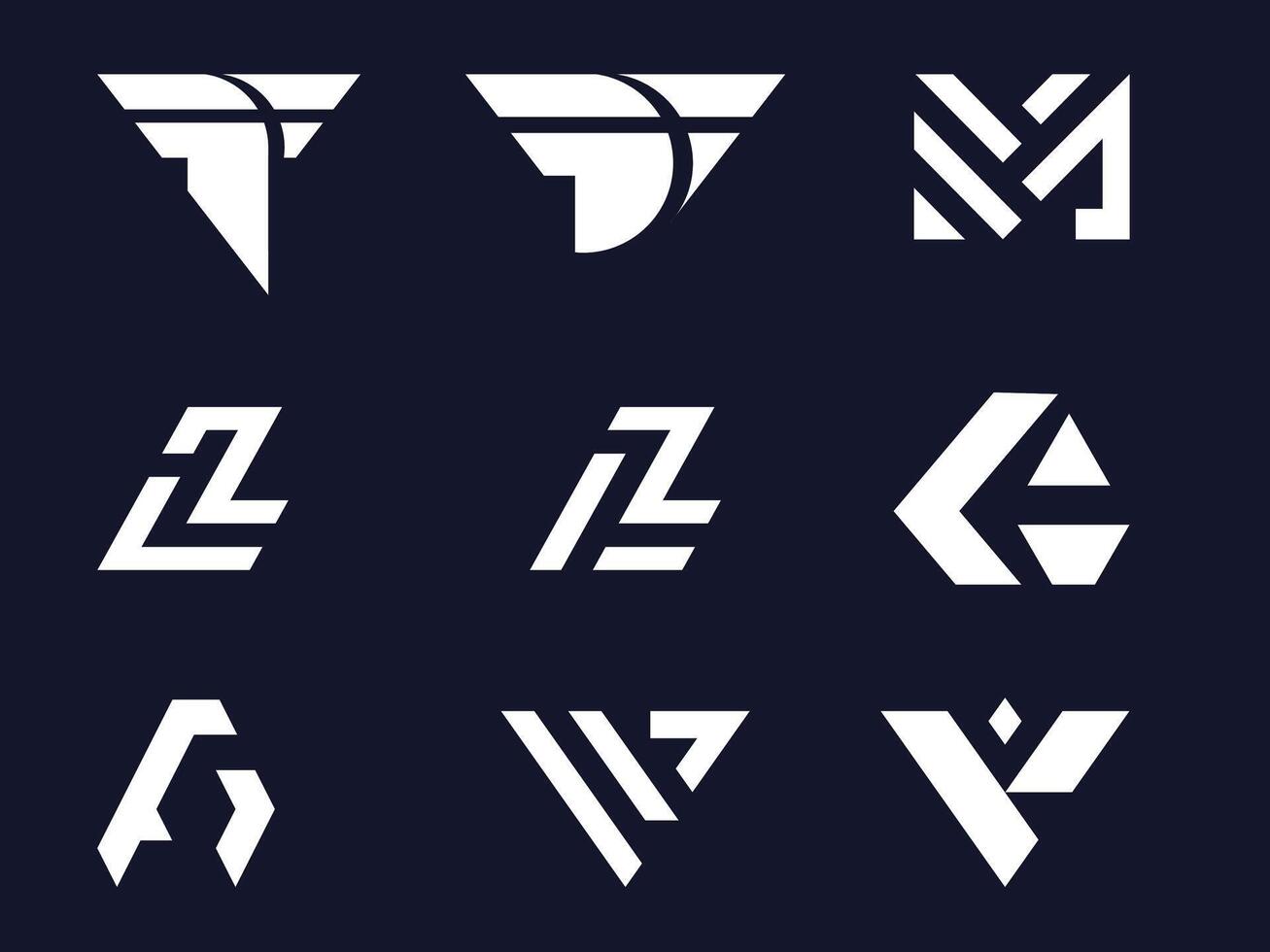 creative letter logo bundle for your business and company identity vector