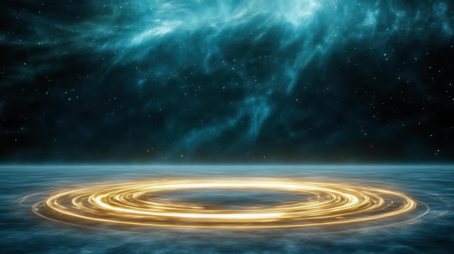 mesmerizing digital representation of rotating cosmic phenomenon, showcasing swirling golden photo