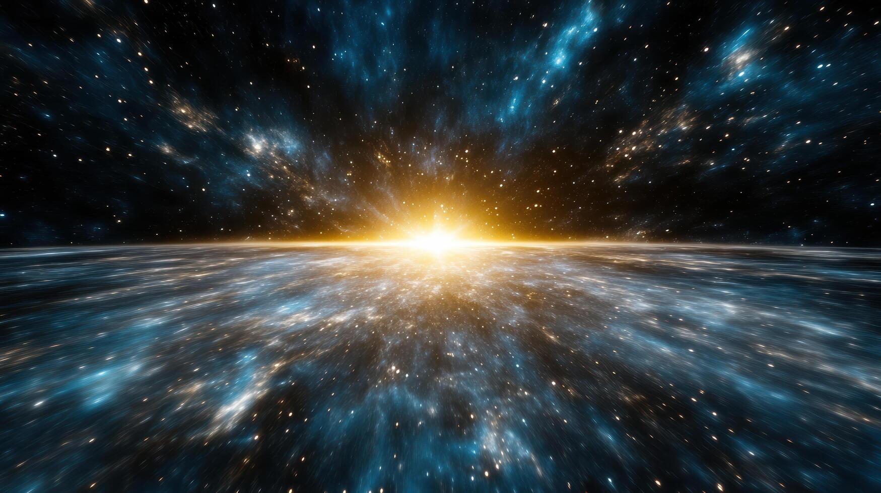 stunning cosmic scene with vibrant colors and radiant light photo