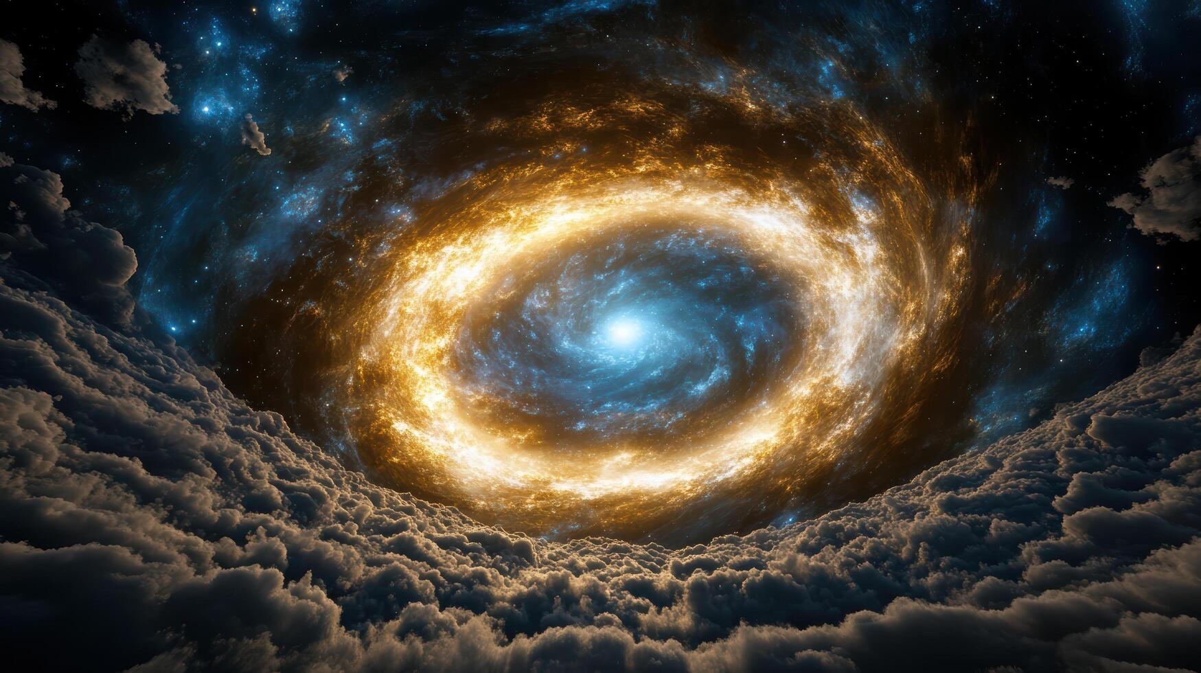 stunning galaxy with swirling clouds and bright stars creates cosmic wonder photo