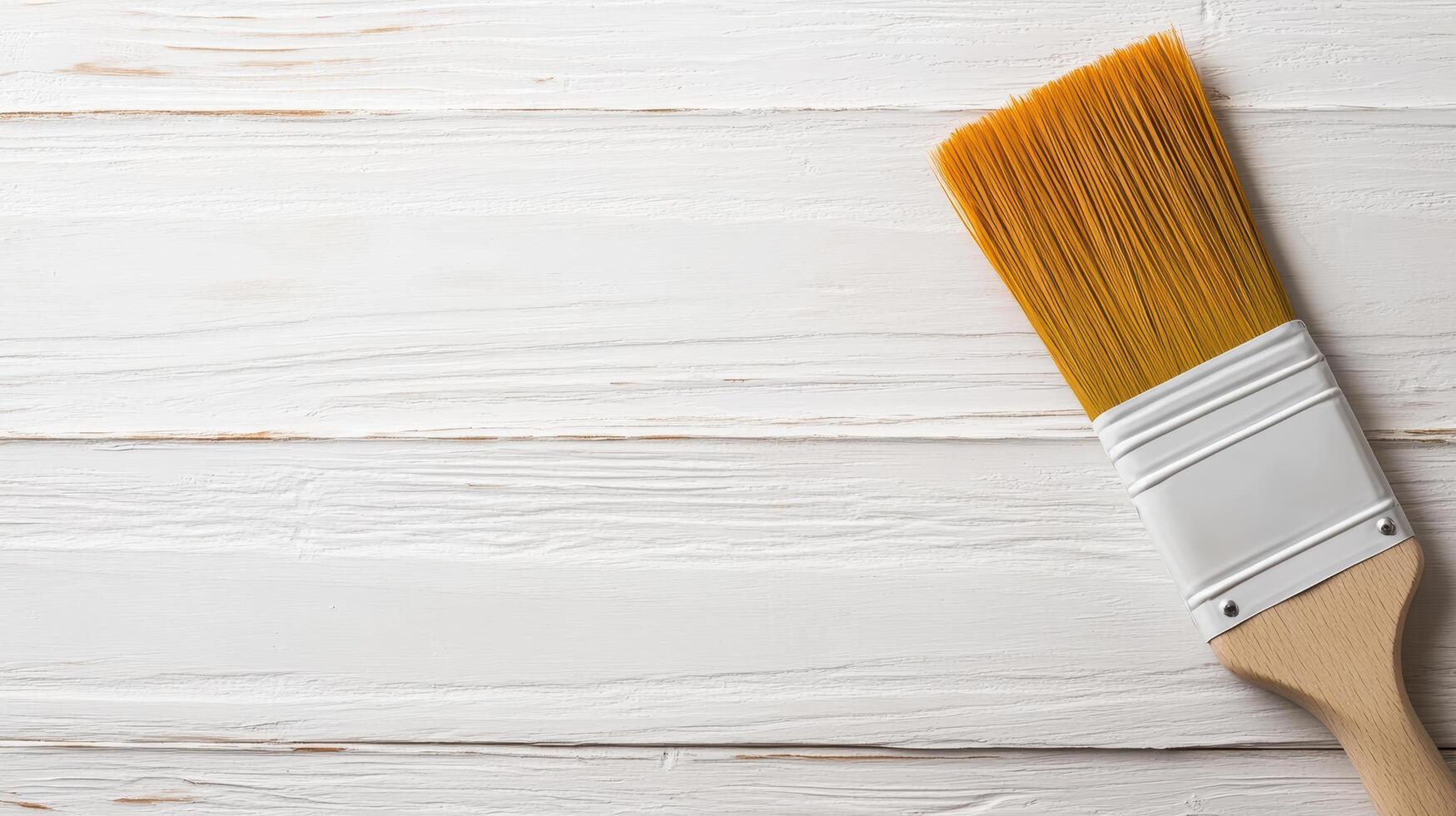 colorful paintbrush on soft white background, perfect for creativity photo