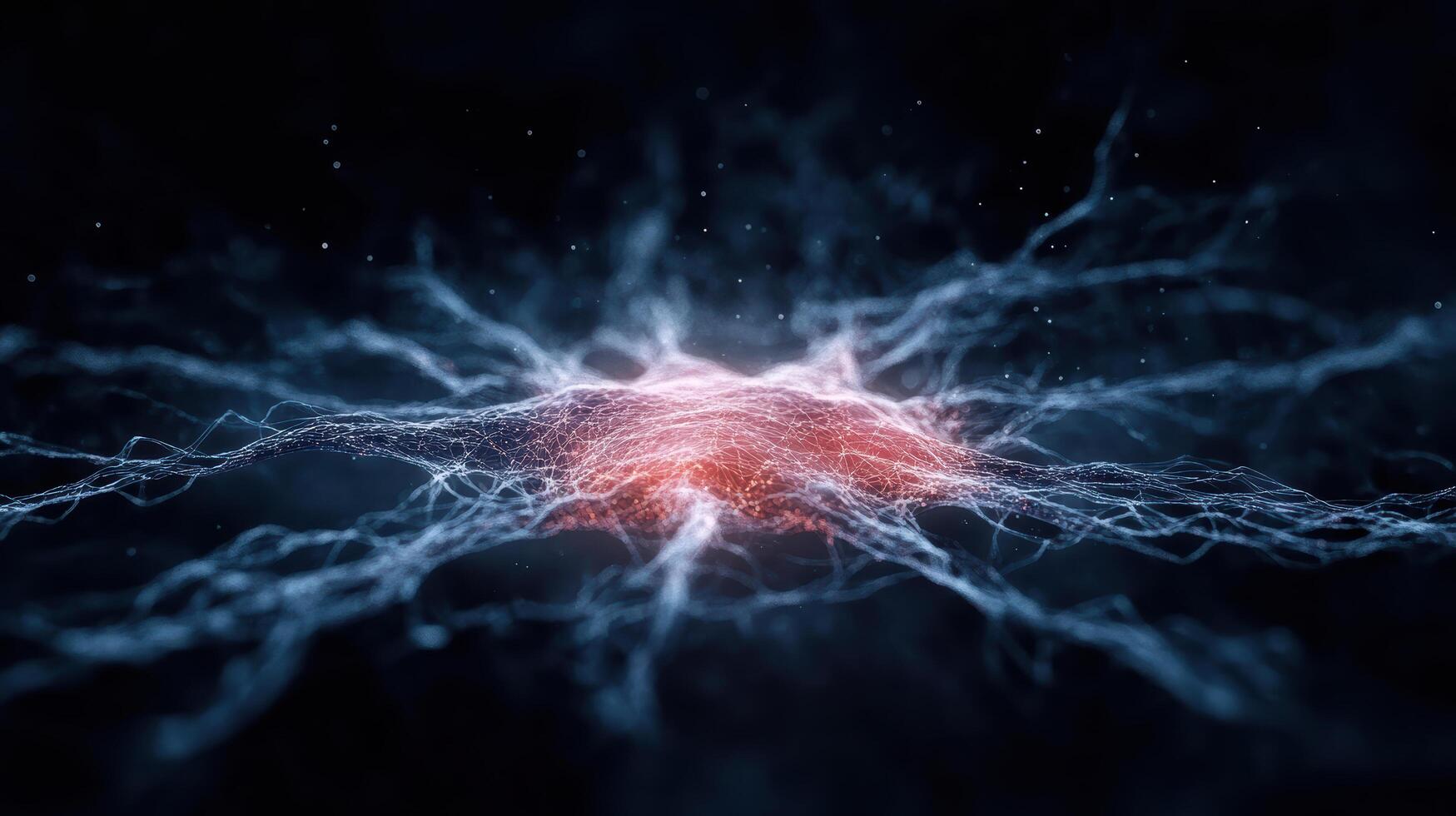 vibrant visualization of neural connections, showcasing dynamic energy and movement photo
