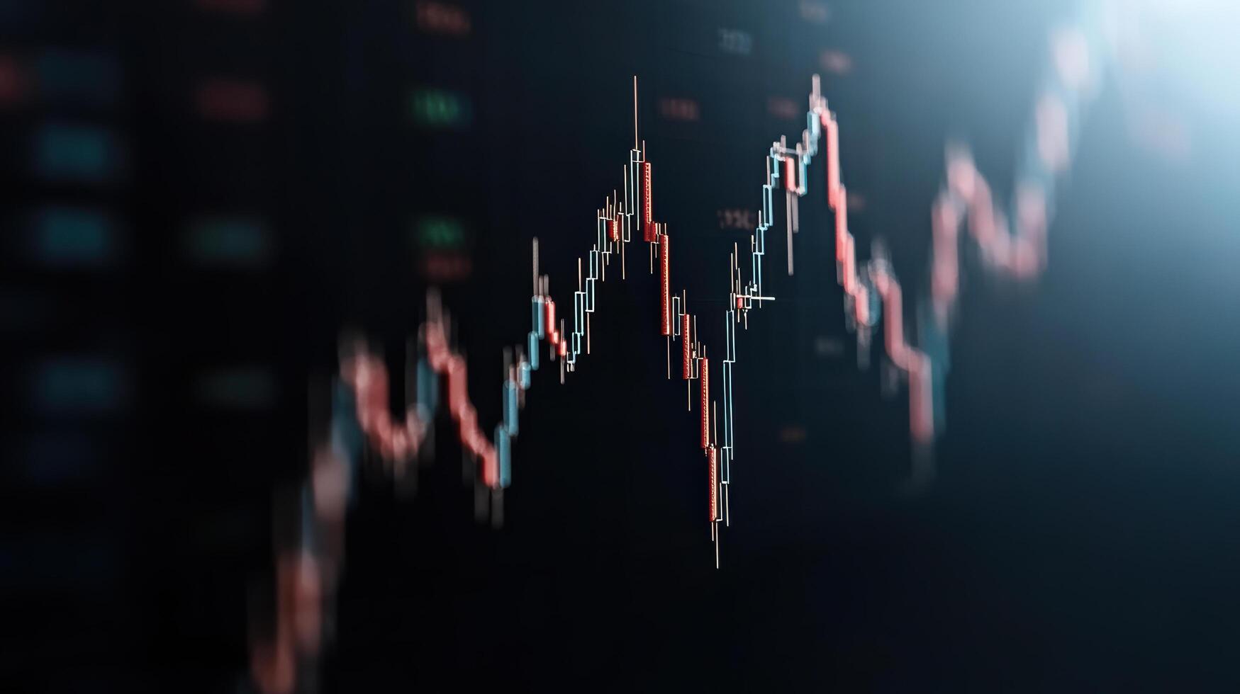 dynamic visualization of market trends showcasing volatility and price fluctuations photo