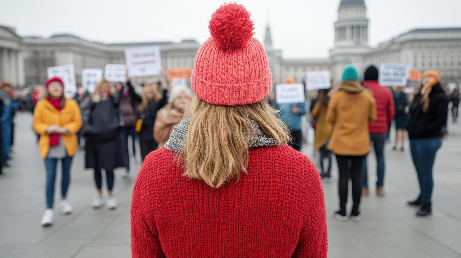 Empowered individuals gather for rally advocating for women rights, showcasing unity and photo