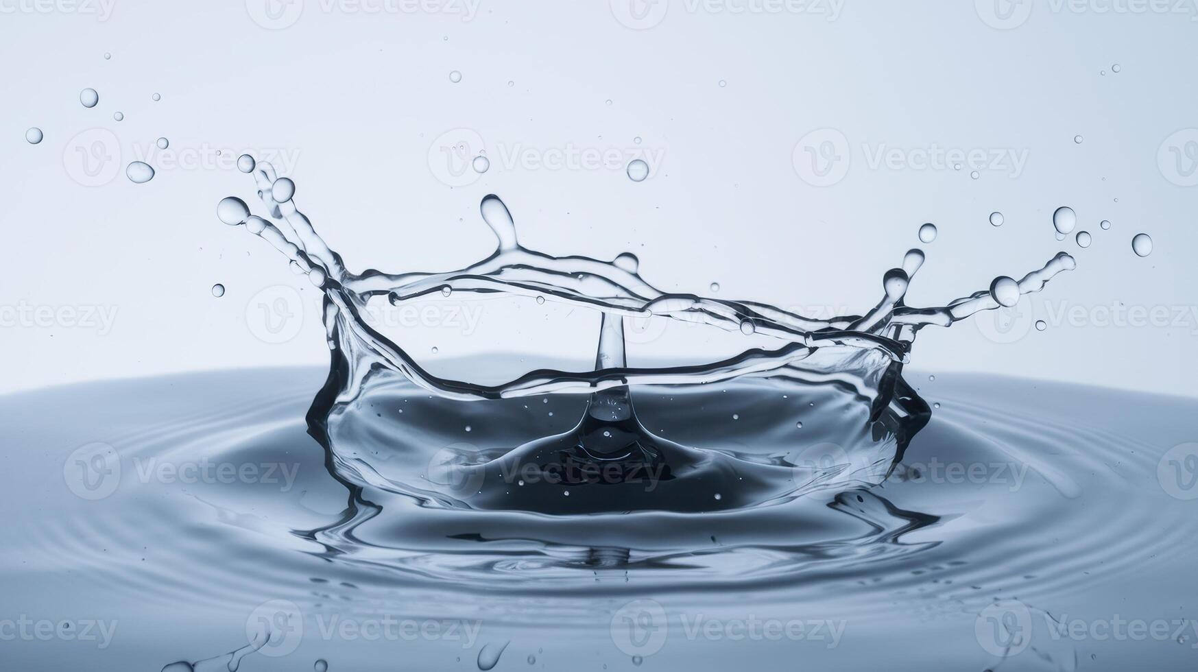 Water splash with a crown on top photo