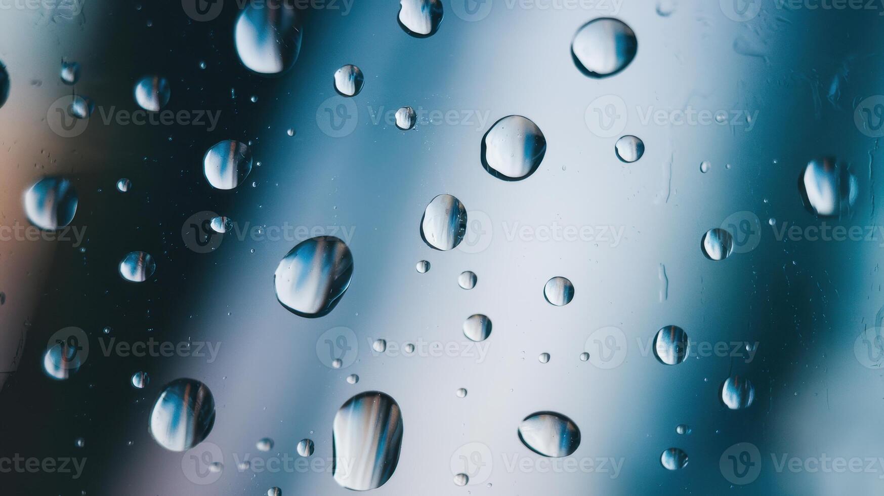 A close up of rain drops on a window photo
