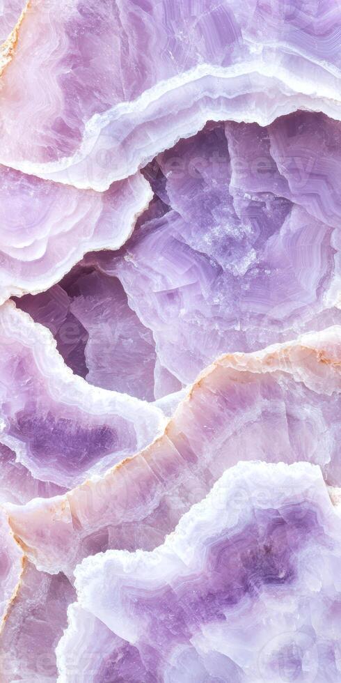 Abstract purple geode pattern with layered crystalline textures in modern minimalist style artistic background photo