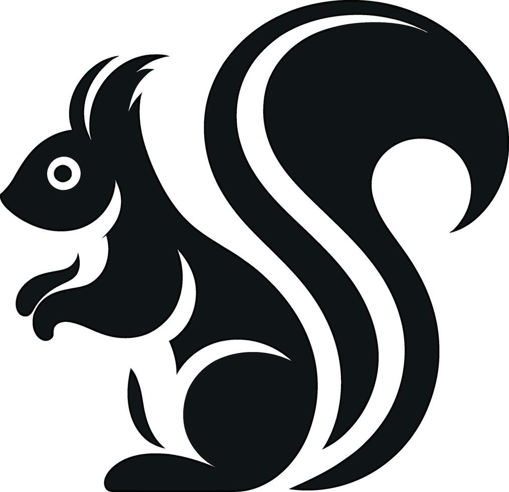 Squirrel Icon Sleek and Stylish Design Elements vector