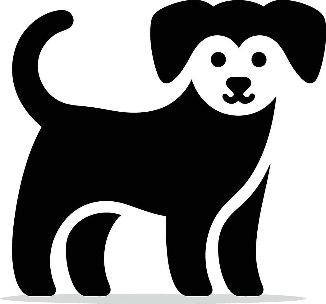 Graceful Dog Icon Simple and Striking Design vector