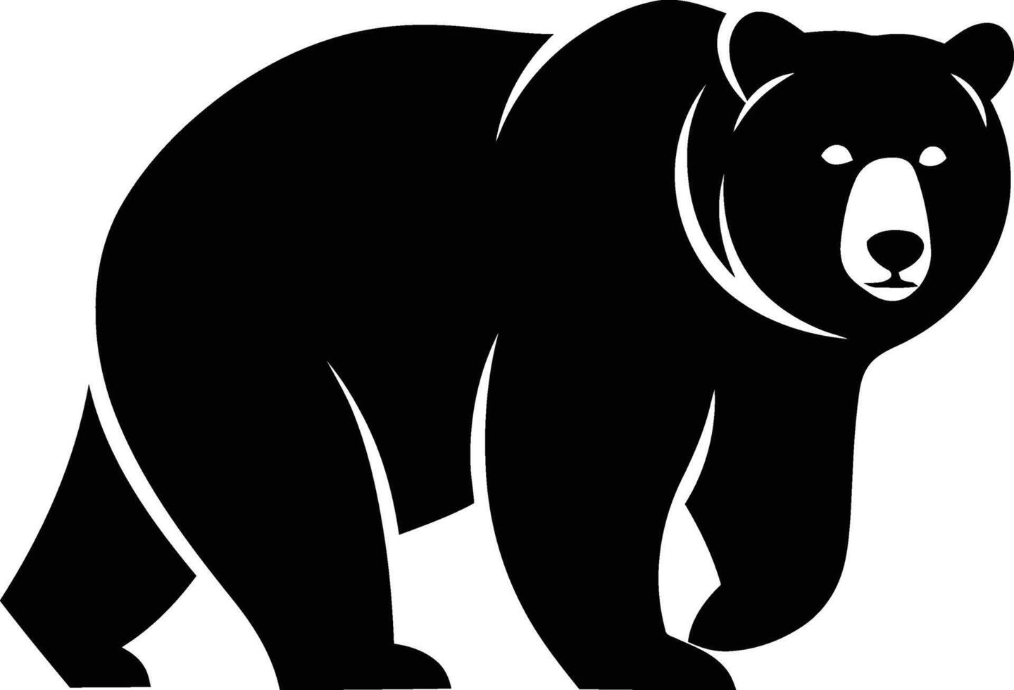 Stylized Black Bear Emblem for Branding vector