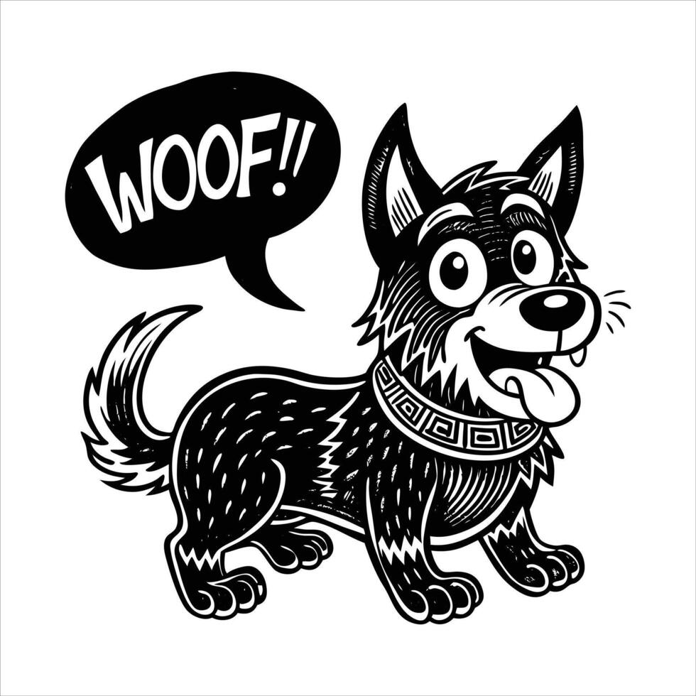 Dog With Speech Bubble vector