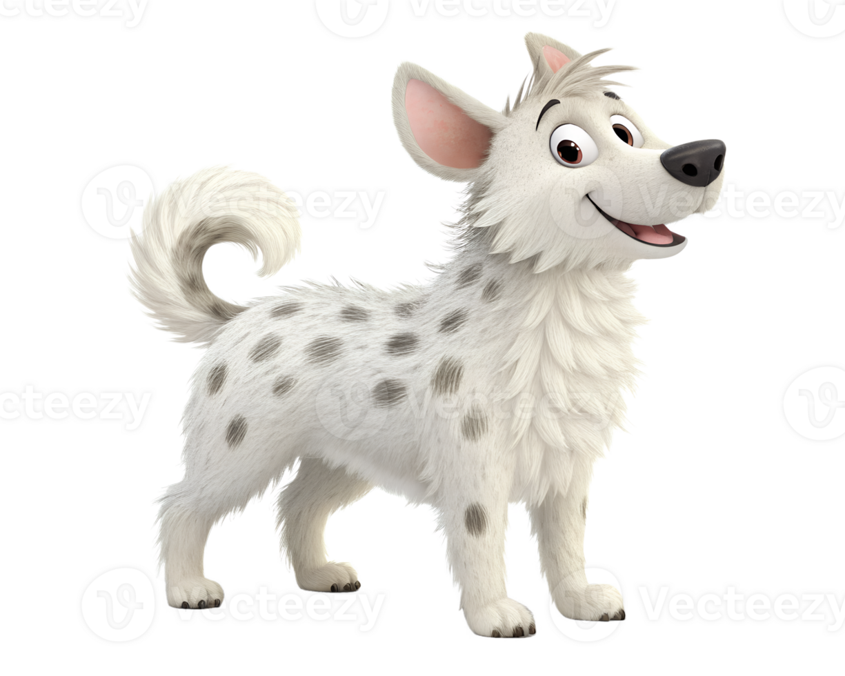 A 3D cartoon, cute Sheepdog, isolated on a transparent background png