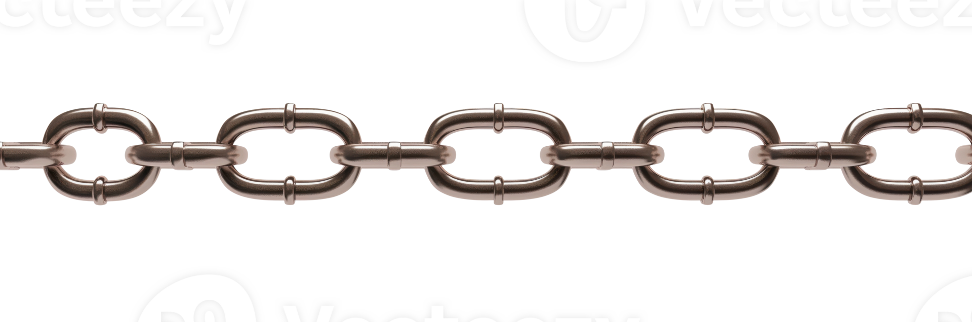 Horizontal steel chain, isolated on a transparent background png