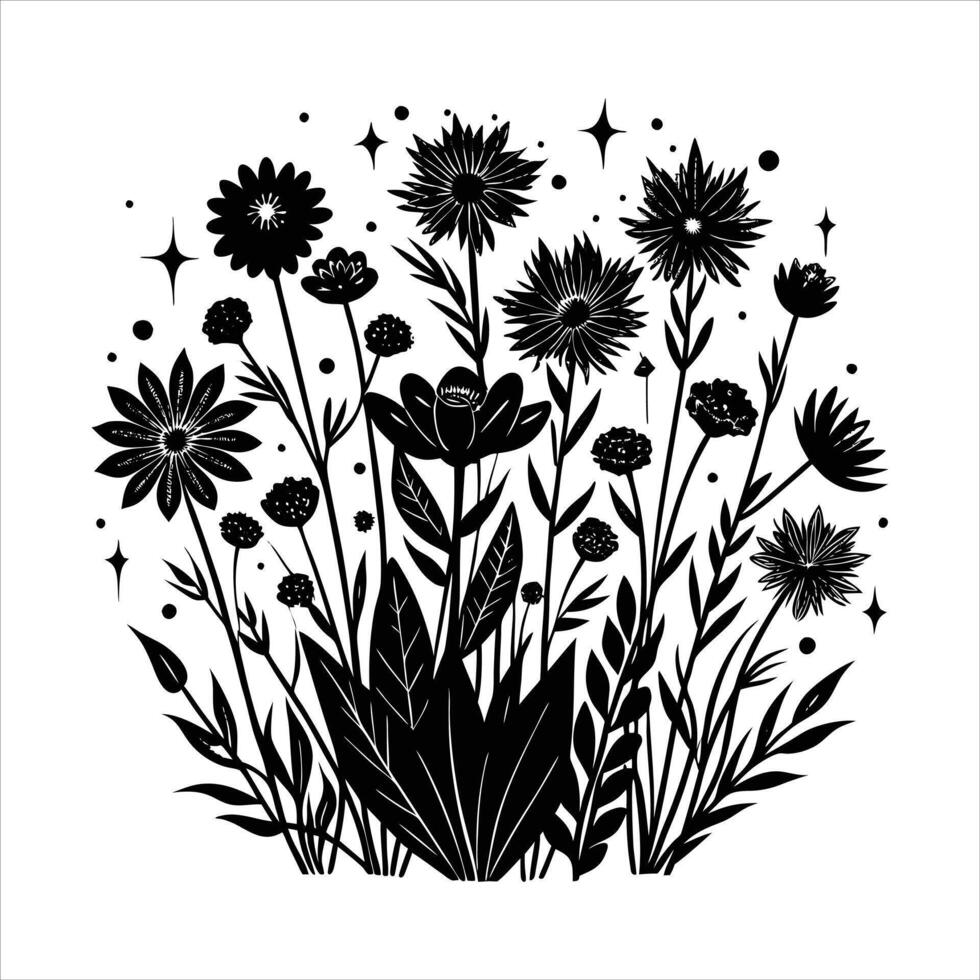 Colorful Flower Meadow vector