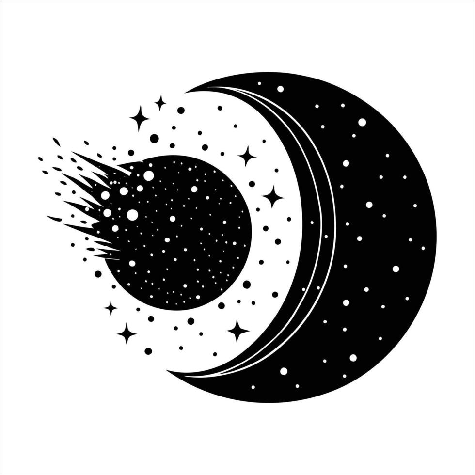 Half Moon Glitter vector