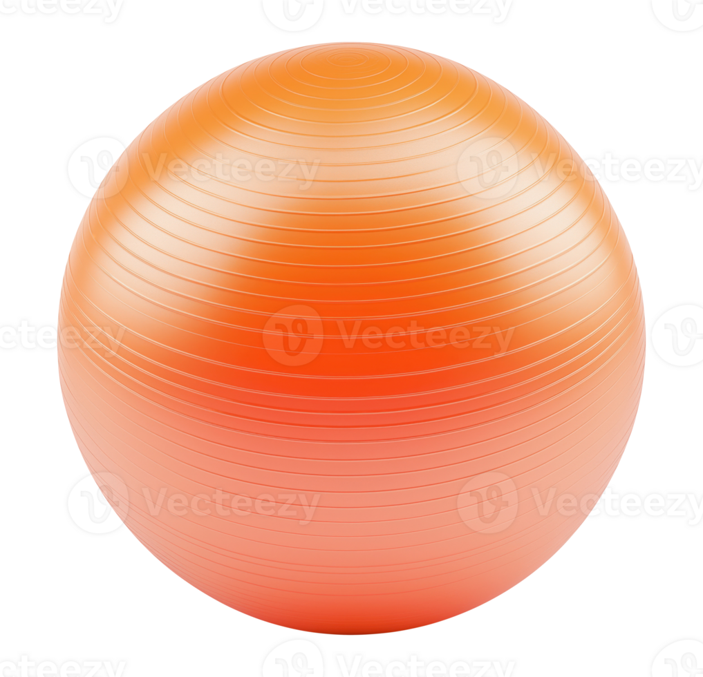 Orange fitness ball isolated on transparent background png