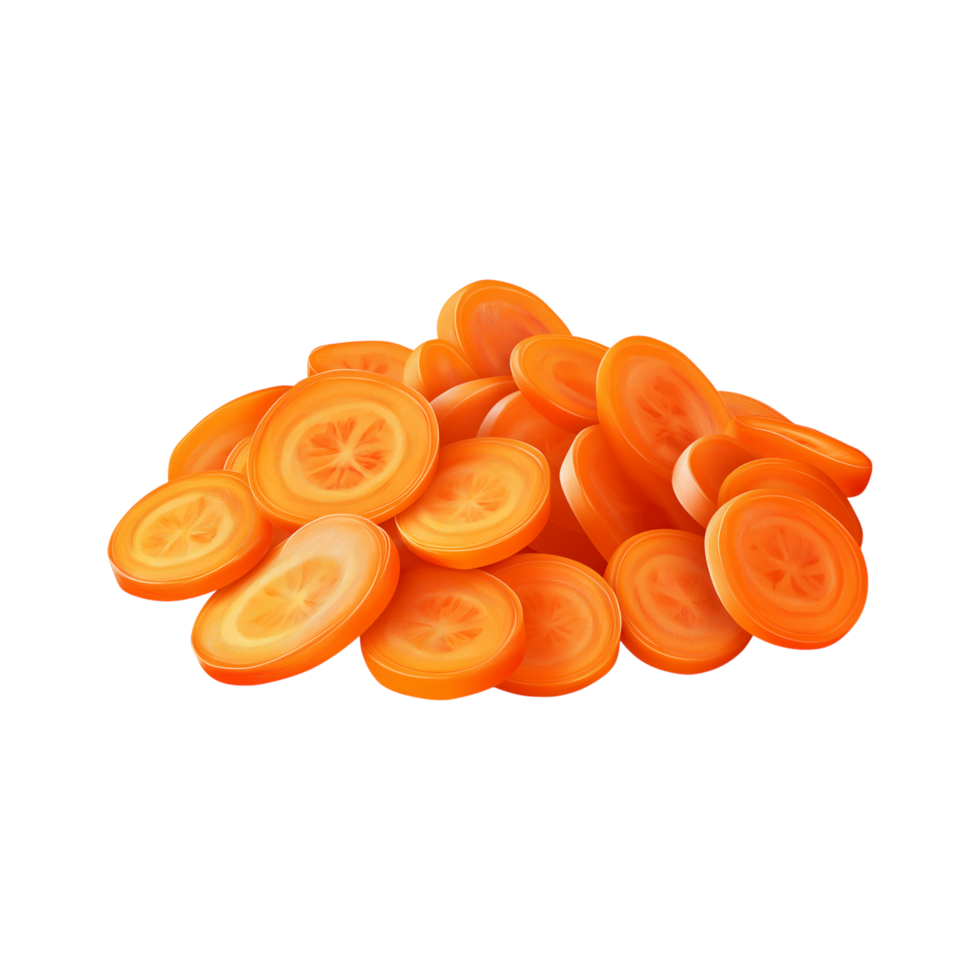 Fresh sliced carrots healthy food orange vegetable png