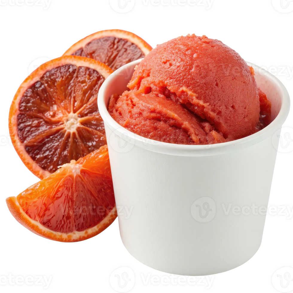 Vibrant Blood Orange Sorbet png