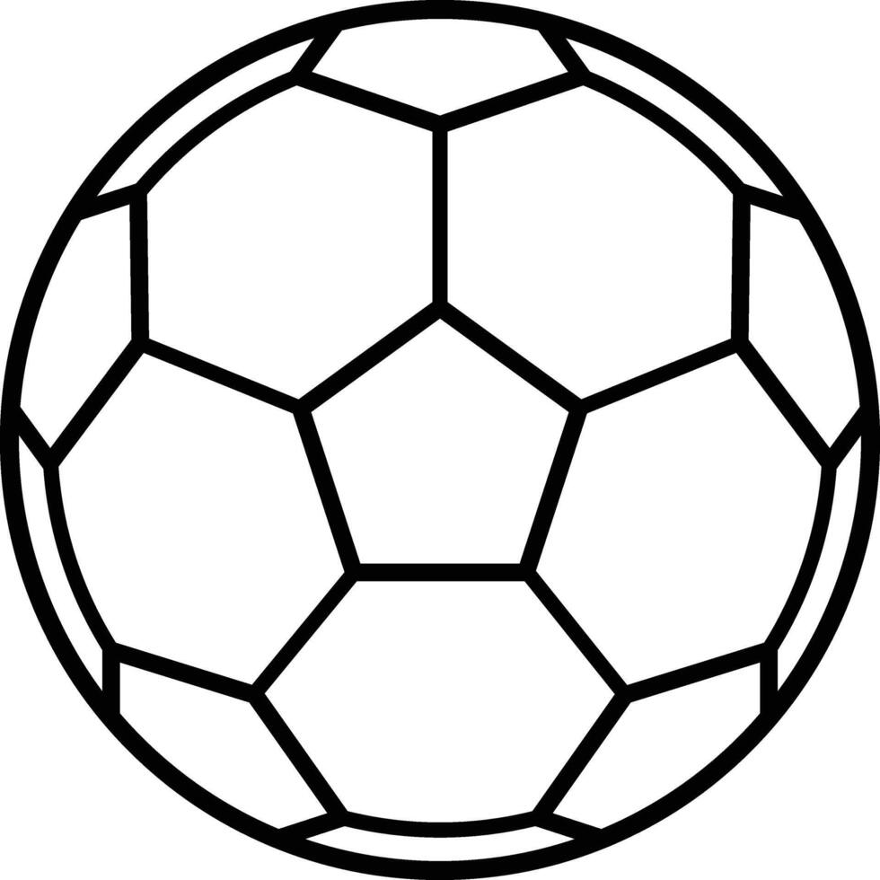 Soccer Ball Outline, Soccer Ball Icon Design. vector