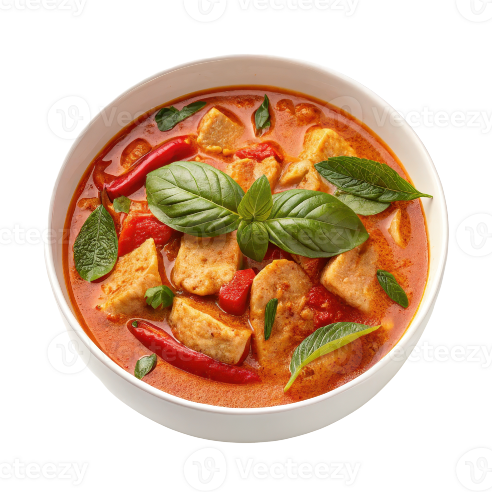 Savory Red Curry Chicken with Vegetables png