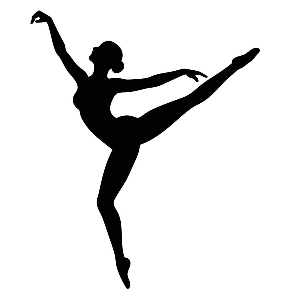 Ballerina silhouette clip art vector