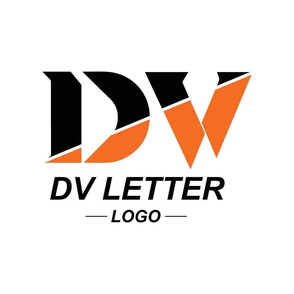 Dv business logo design and company template vector