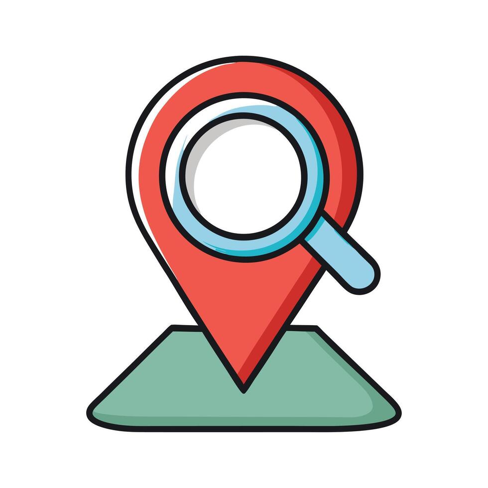 Location Search Map Pinpoint Finder Locator GPS Navigation Discover Exploration vector