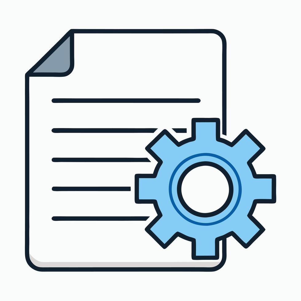 Document Configuration Settings Management System Process Optimization vector