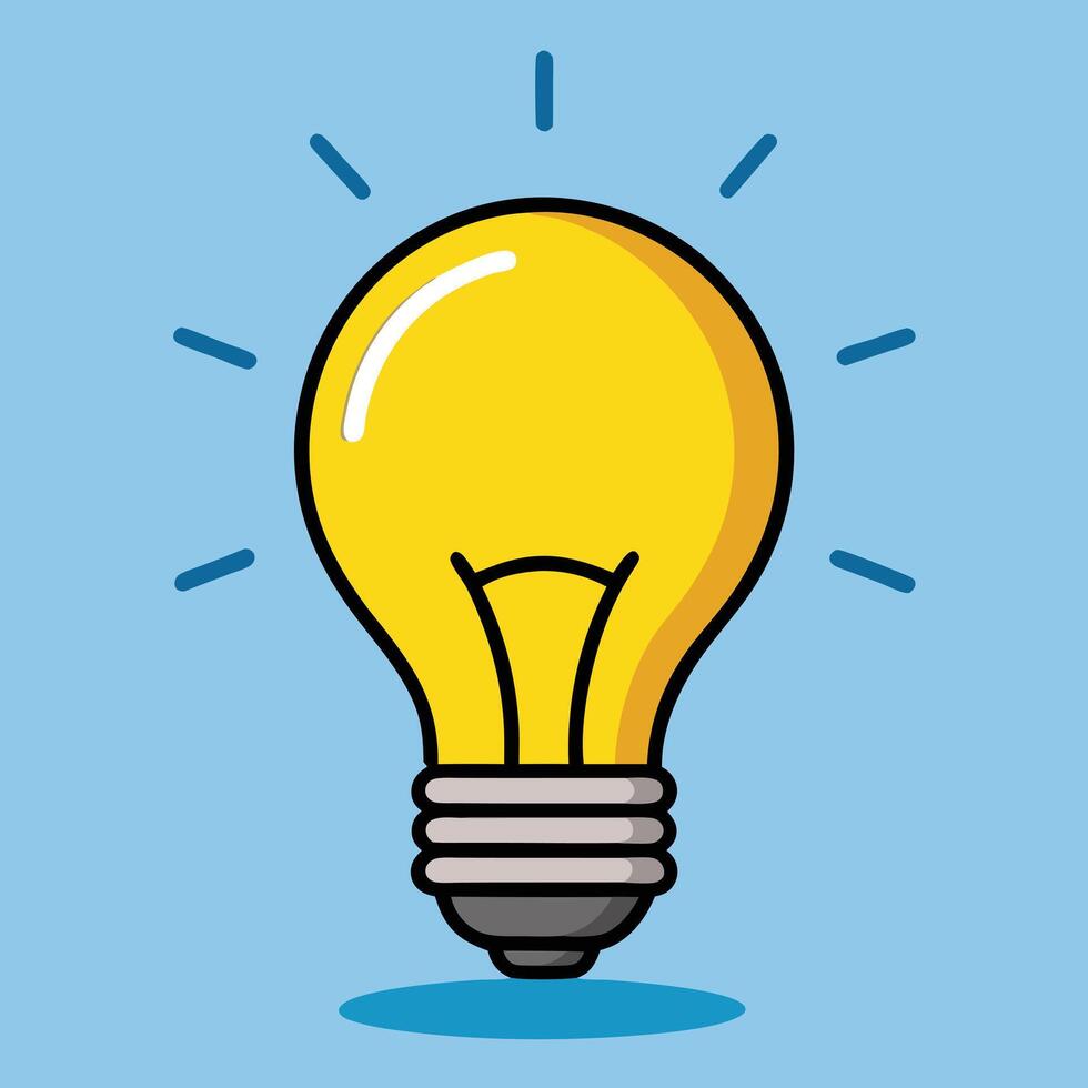 Bright Idea Lightbulb Illumination Inspiration Creativity Concept vector
