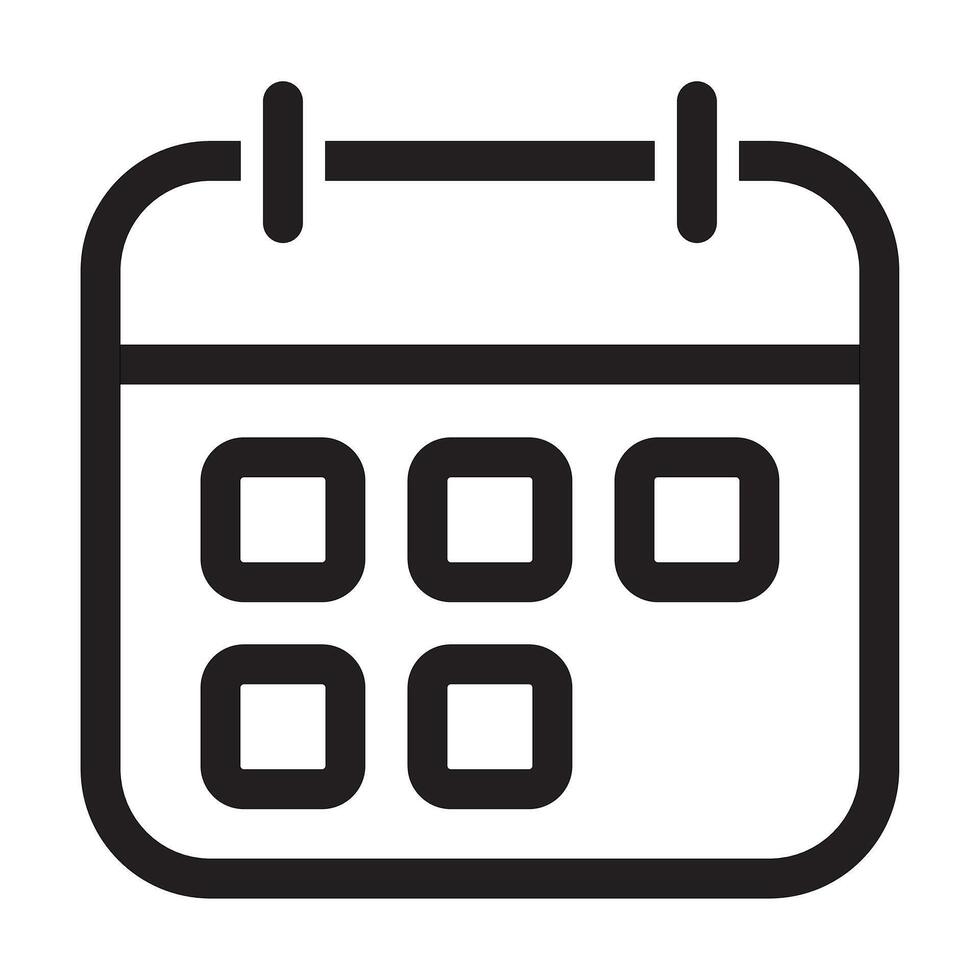 Calendar outline icon for your web site design, logo, app, UI. illustration. vector