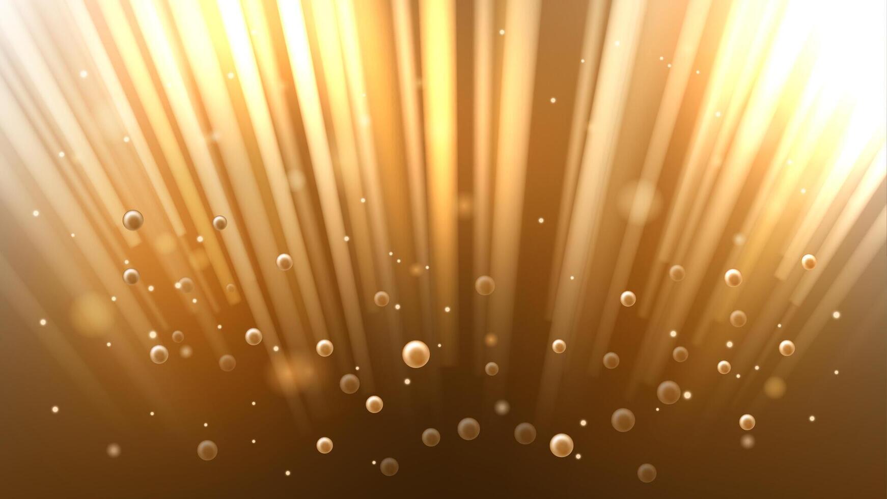 Golden Explosion with Blurred Effect, Stream Of Particles, Illustration vector