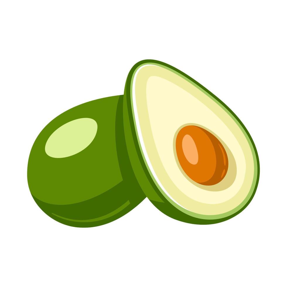 Avocado green icon isolated on white background vector