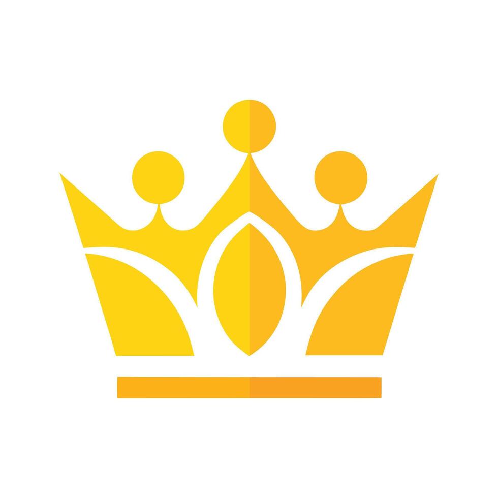 Luxury Gold Crown Logo Design for Premium Branding. Royal Gold Crown Symbol, Elegant and Timeless Icon. vector