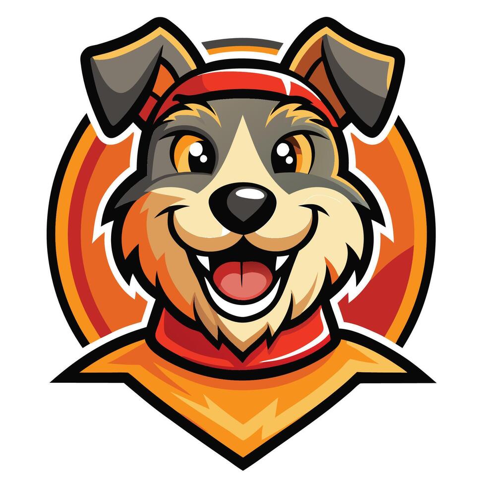 Illustration of a Cute and Playful Cartoon Doggy Mascot vector