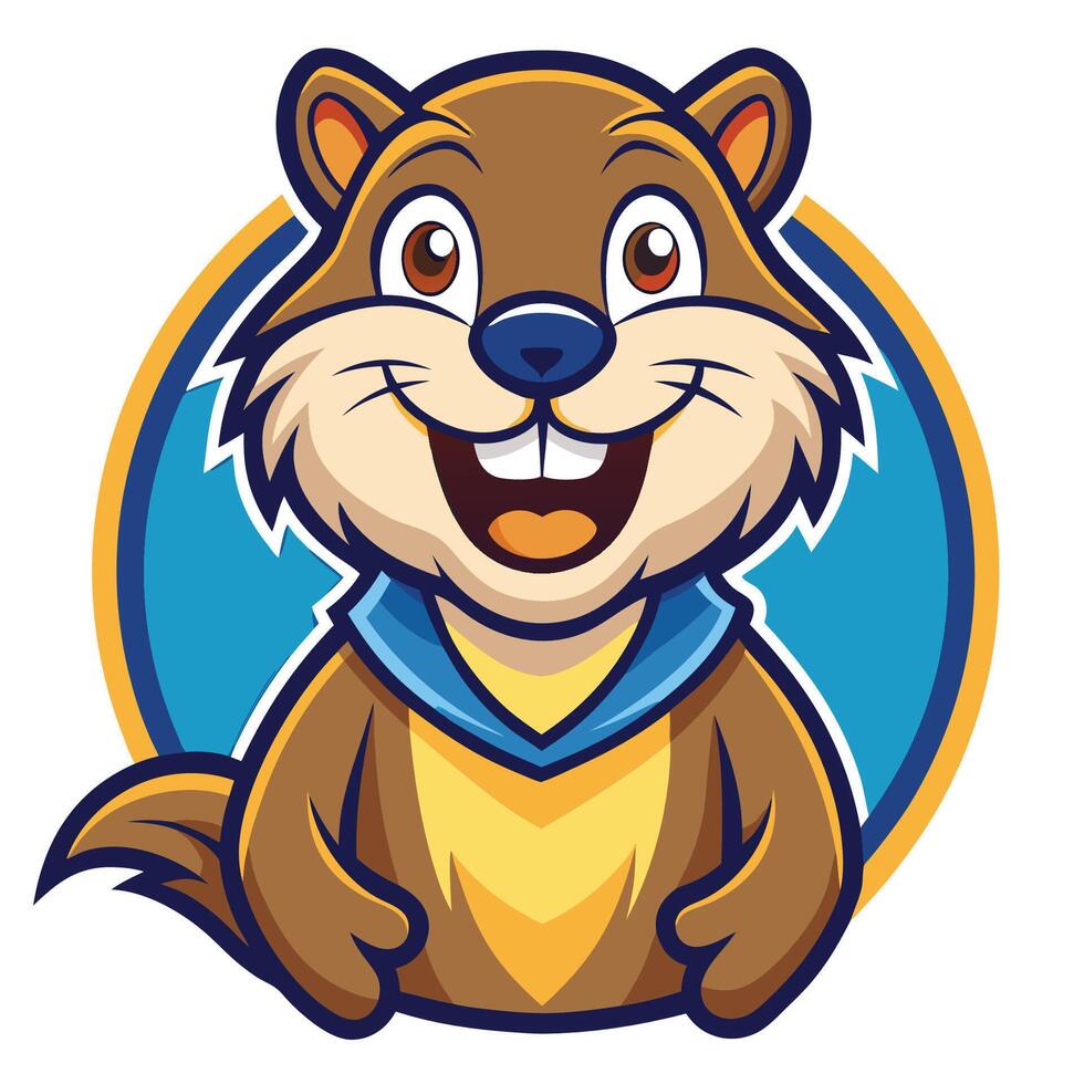 Joyous Otter Mascot in a Vehicle Illustration vector