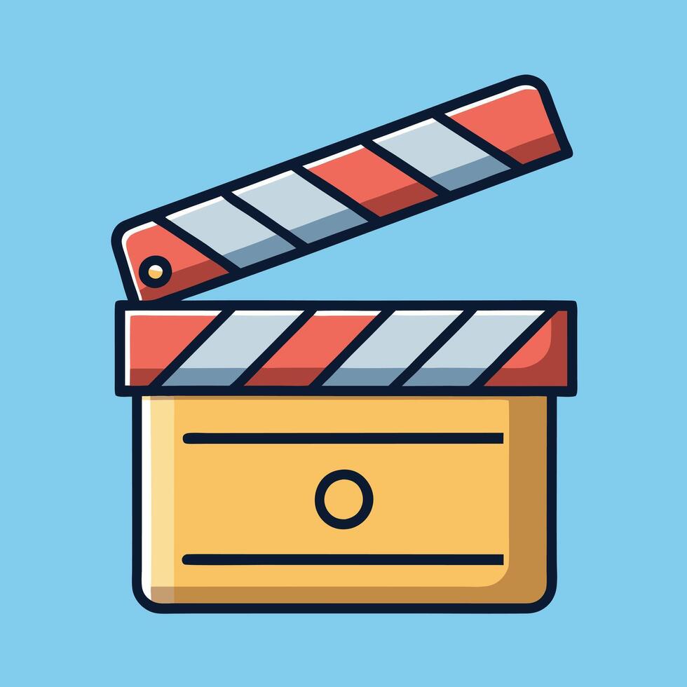 A Classic Film Clapperboard Ready for Action Cinematic Production Movie Making vector