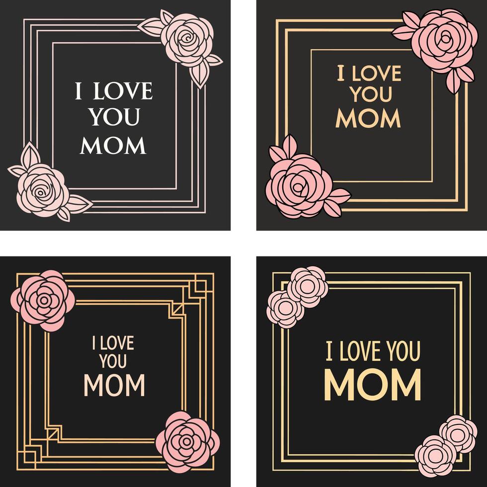 I love my mom vector