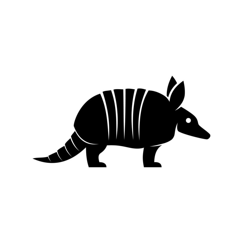 armadillo silhouette logo or icon vector