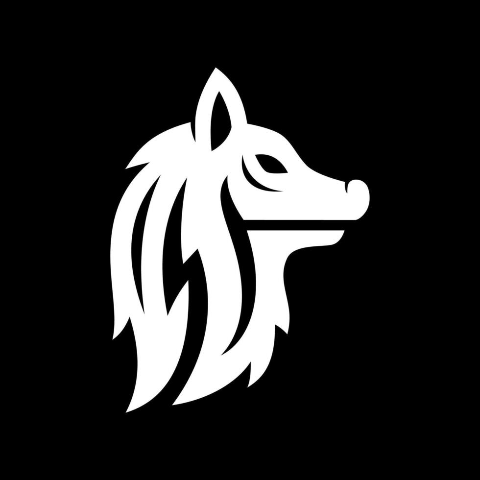 abstract wolf head logo vector