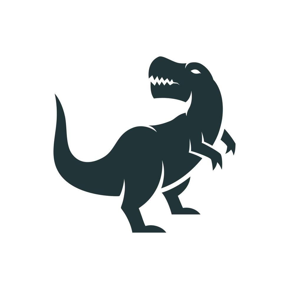 t-rex dinosaur silhouette logo vector