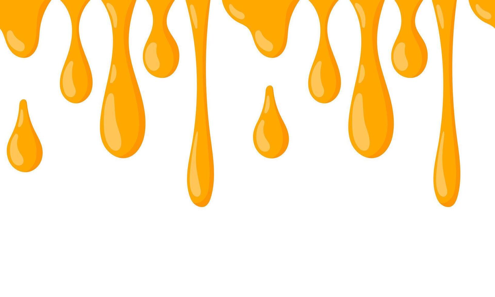 Honey dripping seamless pattern. Sticky sweet dripping spots, flowing sugar syrup, yellow viscous liquid. Lemon jelly. Cheese drop. illustration isolated vector