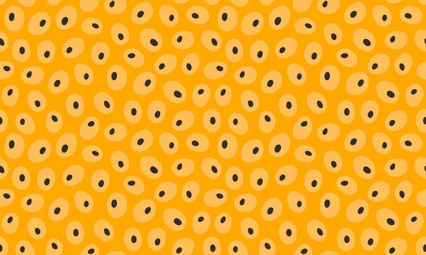 Passion fruit seamless pattern with seeds. Tropical fruit background design. Flat illustration vector
