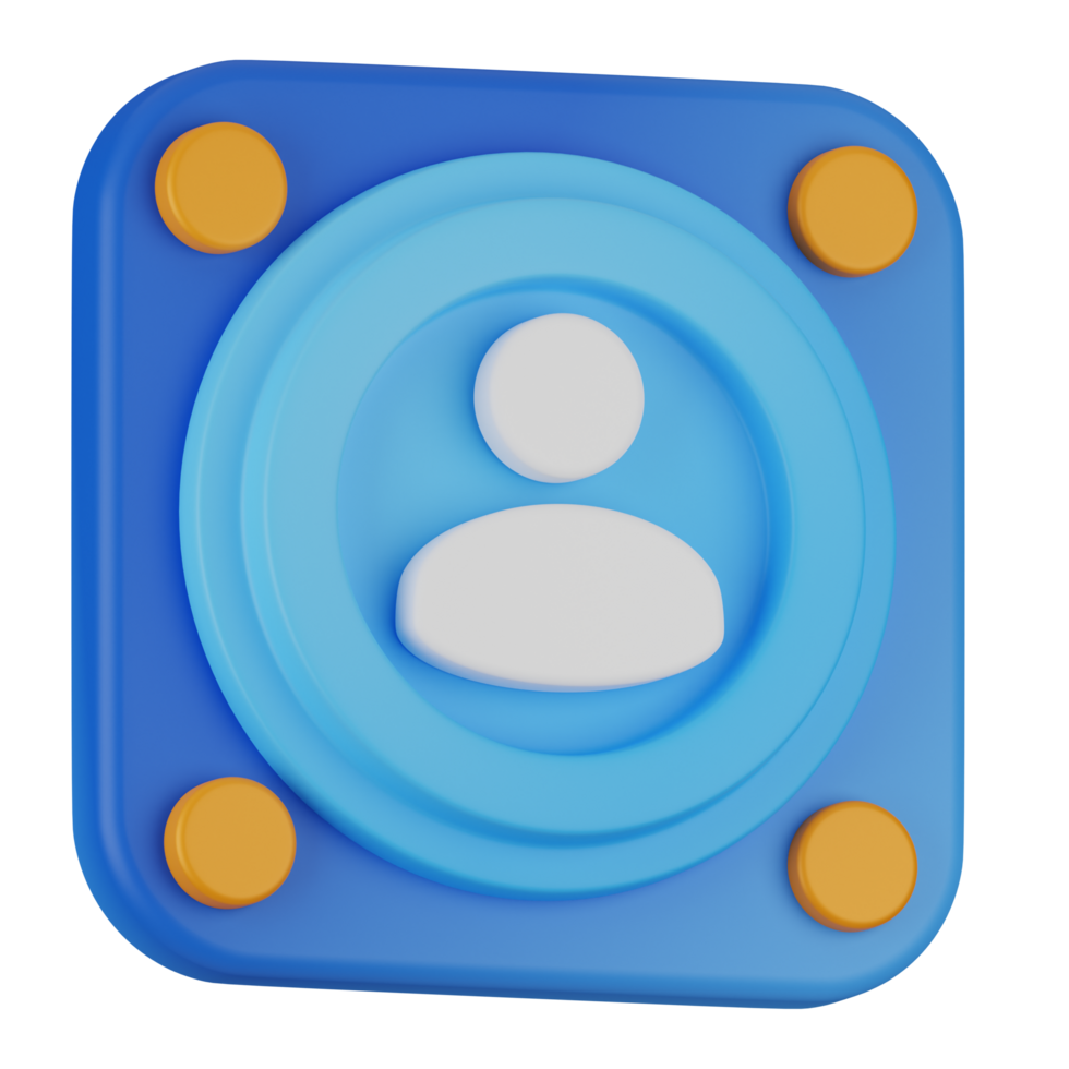 3d Realistic Profile Icon png