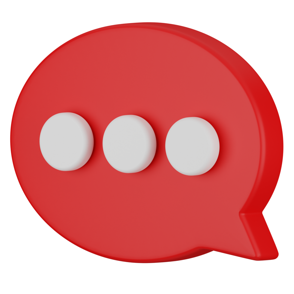 3d Realistic Chat or online message png