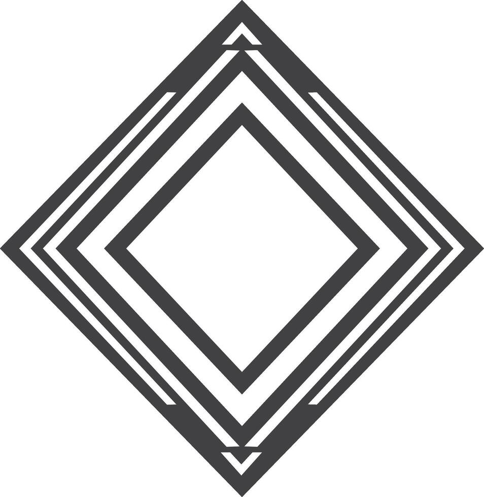 Geometric diamond shape design vector