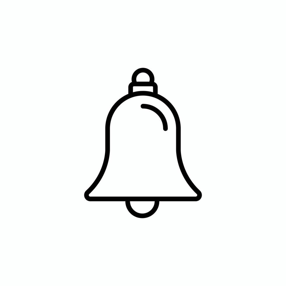 Minimalist Hand-drawn Bell Icon for Notifications and Alerts in Modern Design vector