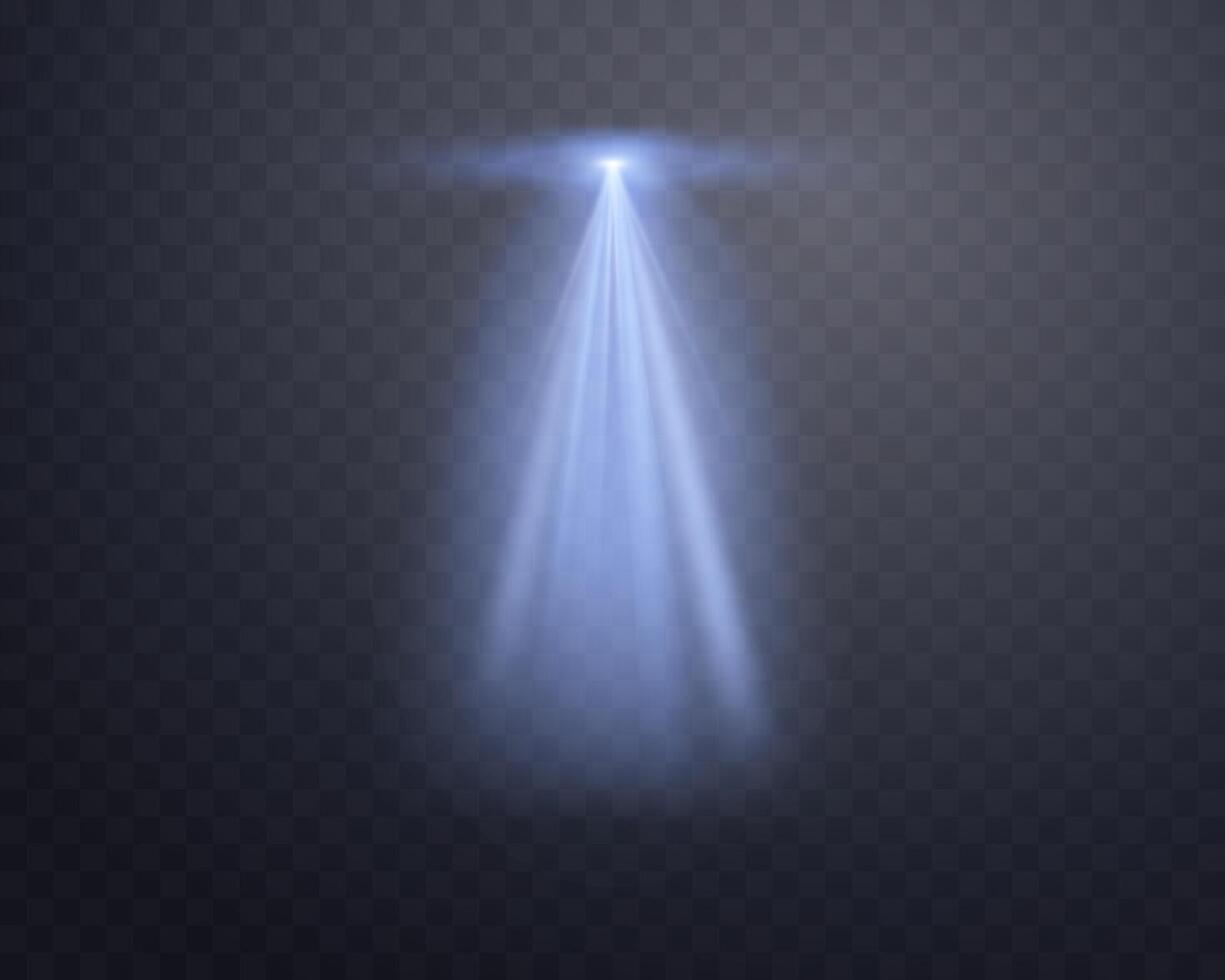Blue spotlight, Illuminated blue stage, glow flare effect. Bright beams of spotlights, lamp, vertical rays vector