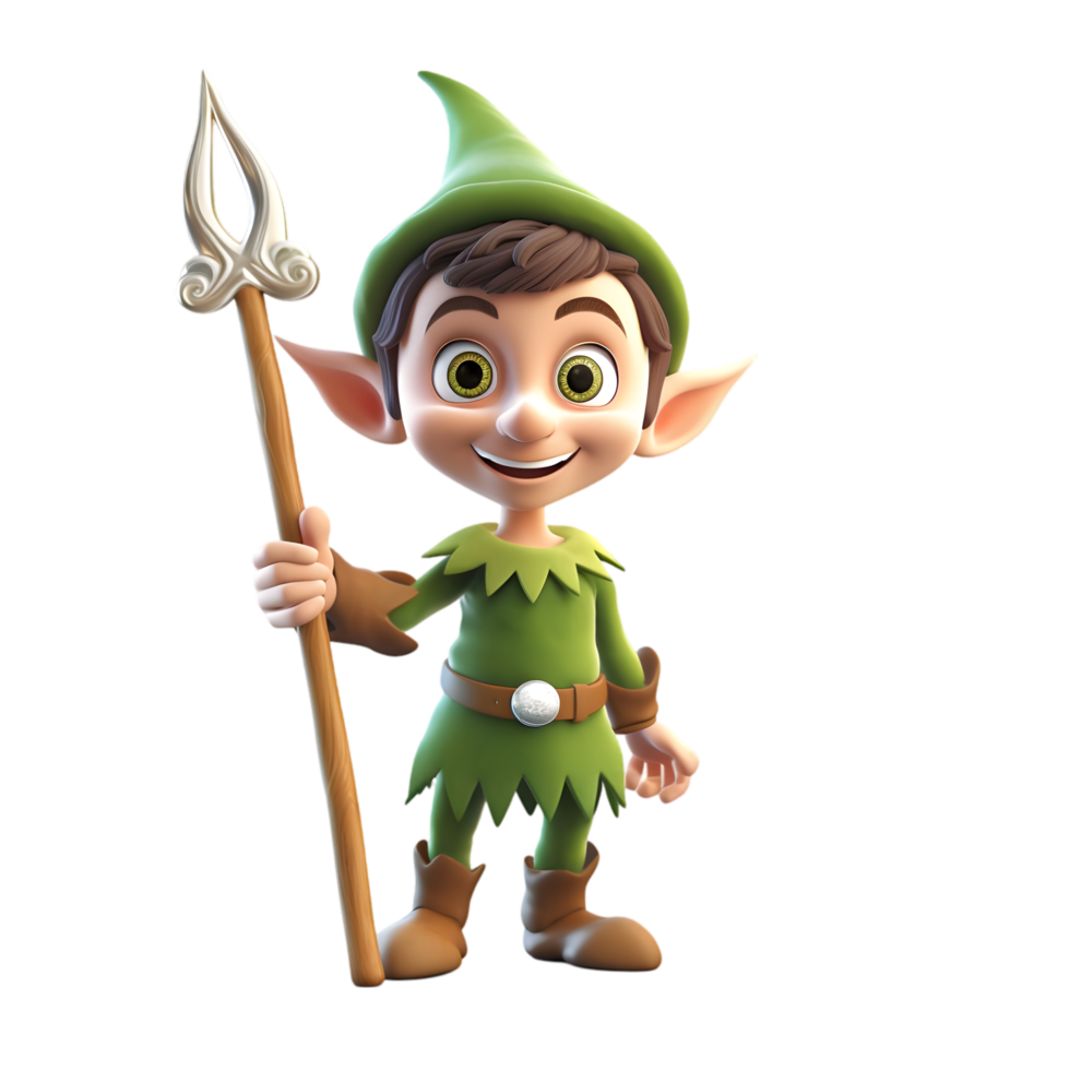 Enchanting cartoon elf adventure fantasy realm character design vibrant environment playful viewpoint magic png
