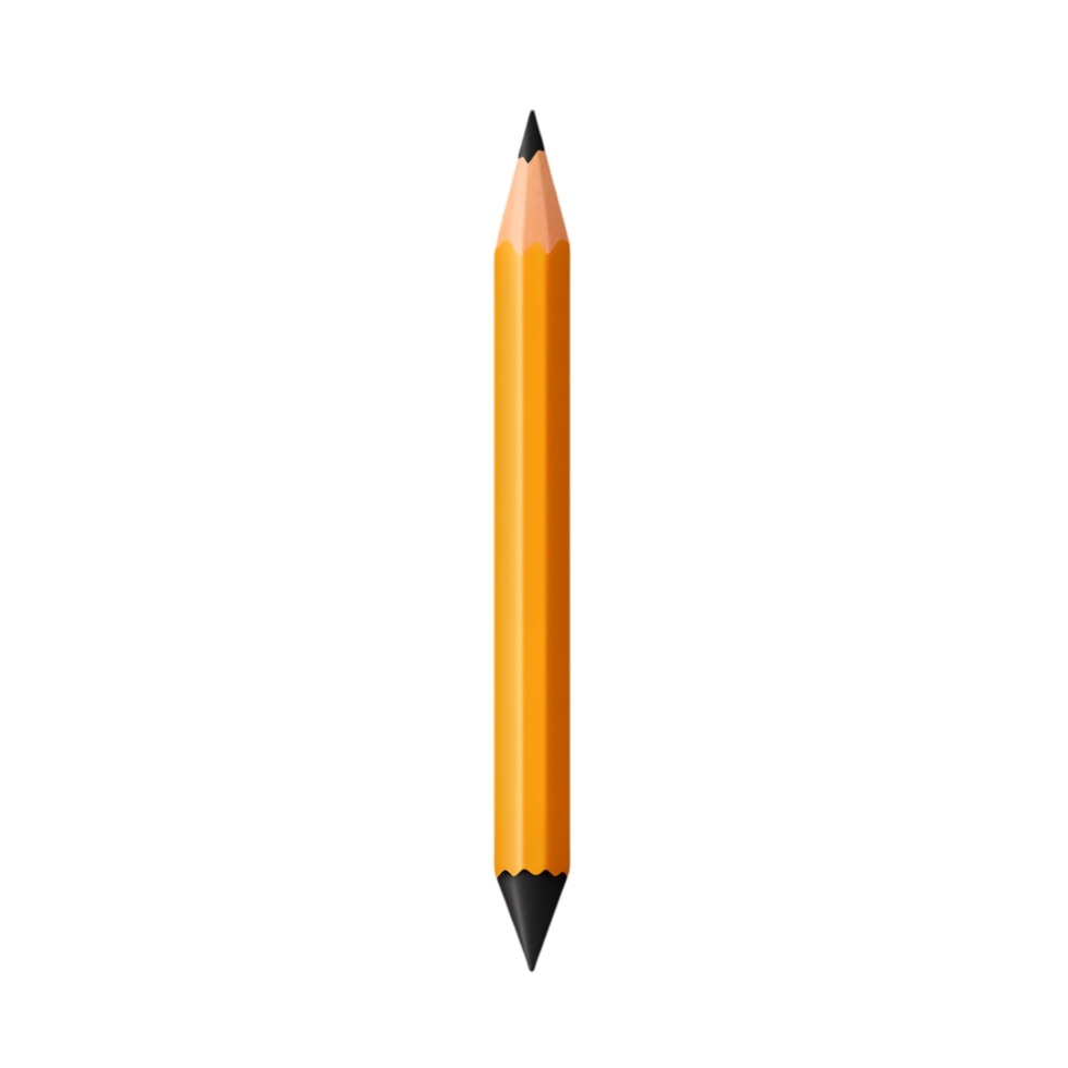 Creative drawing tools simple pencil icon with sharpened tip graphic design minimalist style png